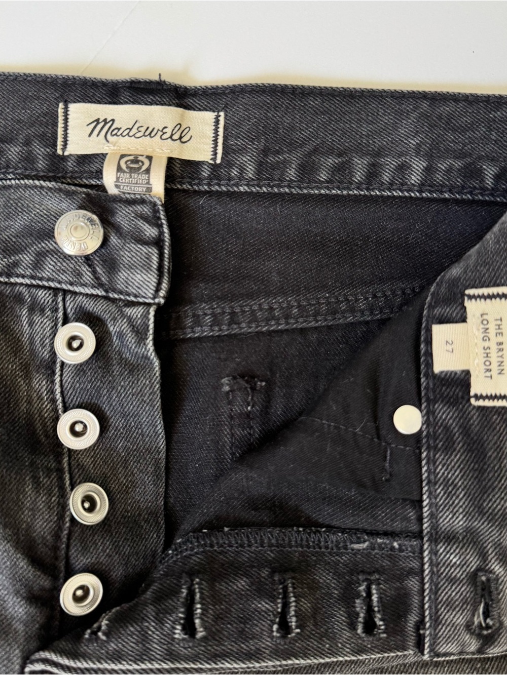 Madewell The Brynn Long Short- Charcoal